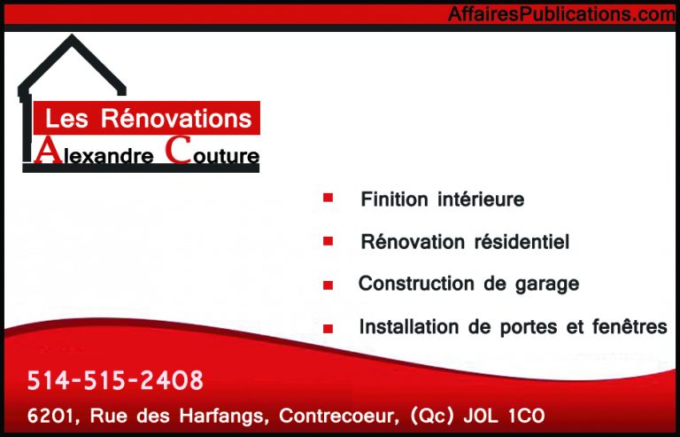 LES RÉNOVATION ALEXANDRE COUTURE