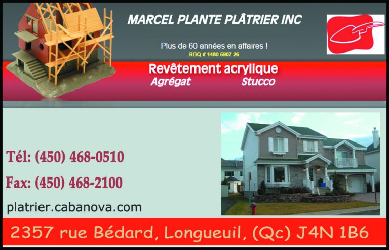 MARCEL PLANTE PLÂTRIER INC
