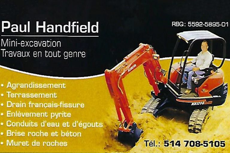 PAUL HANDFIELD MINI EXCAVATION