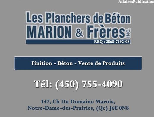 PLANCHERS DE BÉTON MARION ET FRÈRES INC