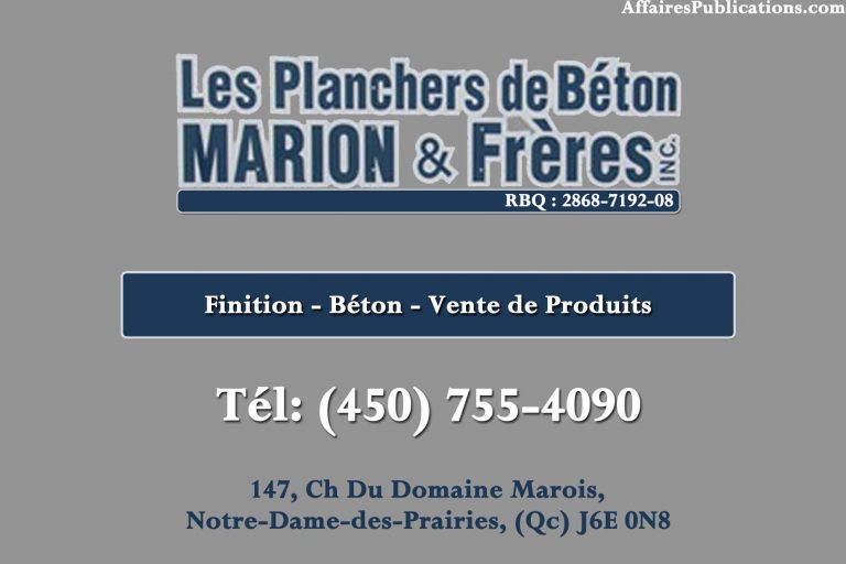 PLANCHERS DE BÉTON MARION ET FRÈRES INC