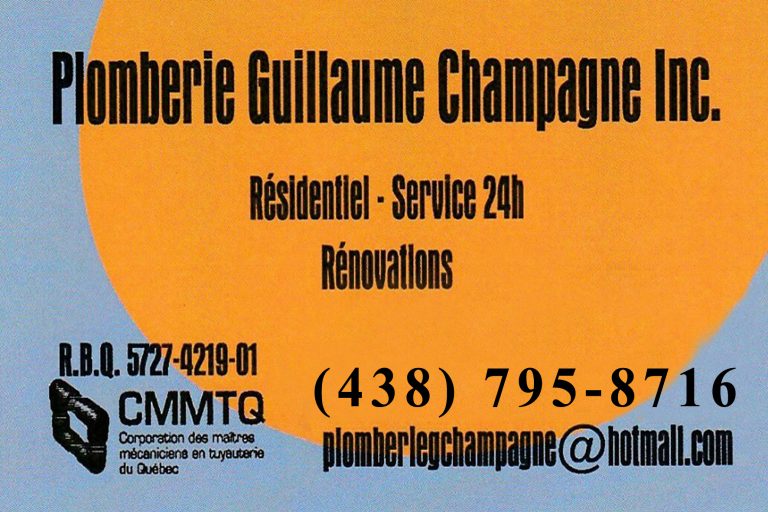 PLOMBERIE GUILLAUME CHAMPAGNE INC