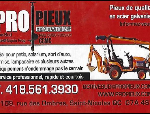 PRO-PIEUX FONDATIONS RIVE-SUD