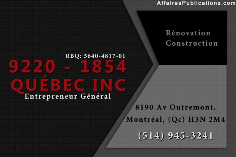 9220-1854 QUÉBEC INC