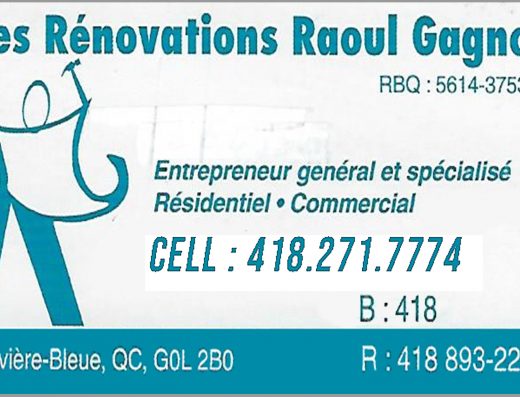 LES RÉNOVATIONS RAOUL GAGNON
