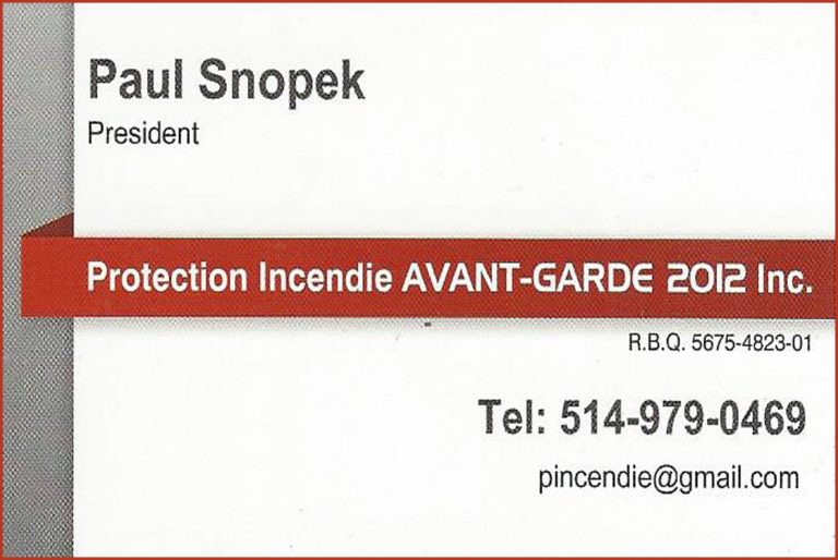 PROTECTION INCENDIE 2012 INC