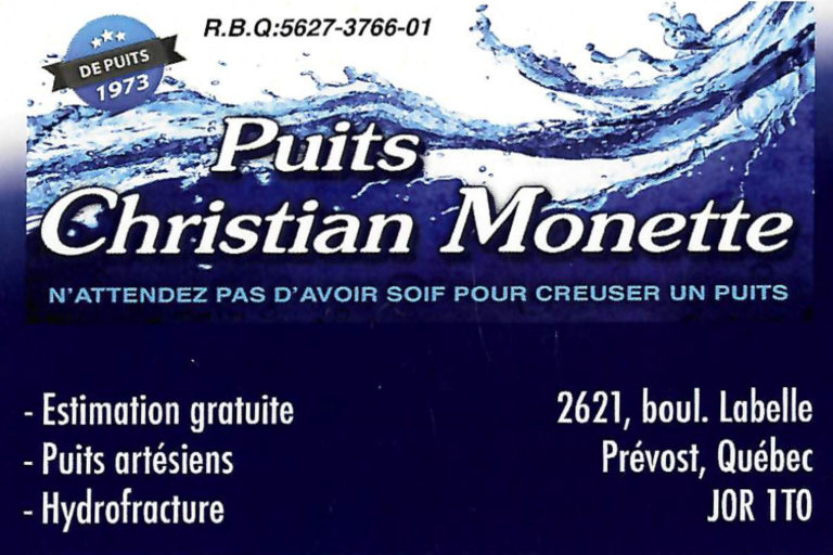 PUITS CHRISTIAN MONETTE INC