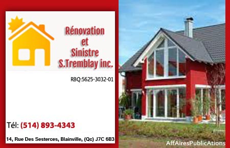 RÉNOVATION ET SINISTRE S TREMBLAY
