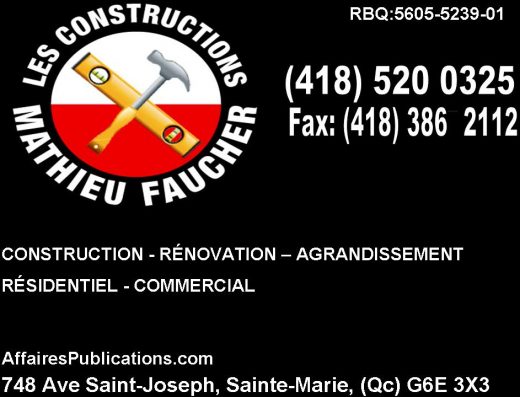 CONSTRUCTIONS MATHIEU FAUCHER