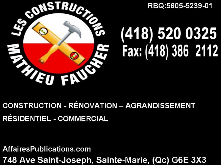 CONSTRUCTIONS MATHIEU FAUCHER