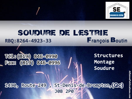 SOUDURE DE L&rsquo;ESTRIE
