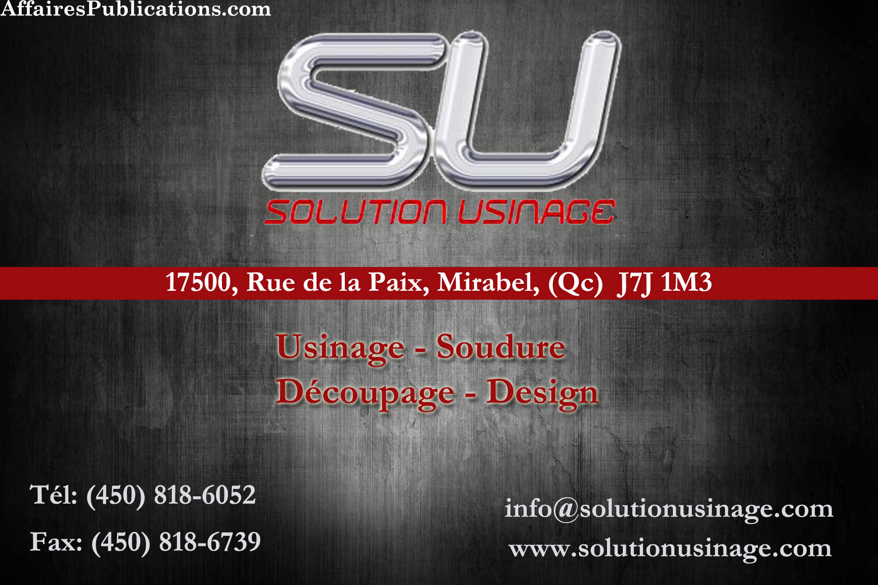 SOLUTION USINAGE