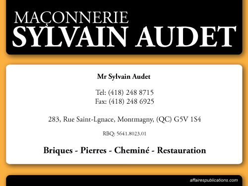 MAÇONNERIE SYLVAIN AUDET