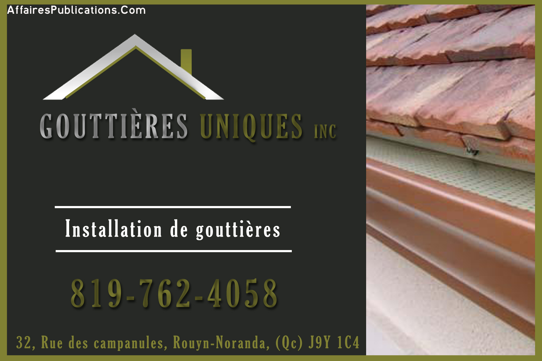 GOUTTIÈRES UNIQUES INC