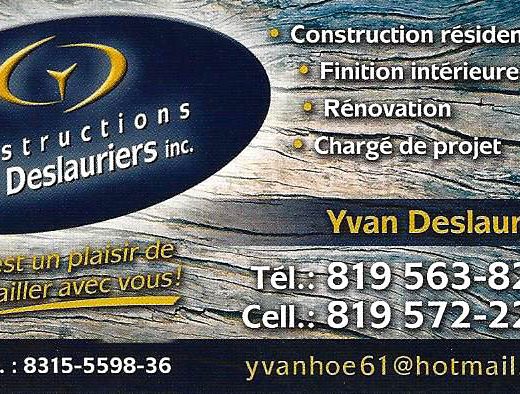 CONSTRUCTIONS YVAN DESLAURIERS INC