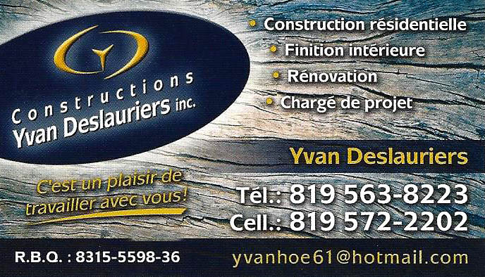 CONSTRUCTIONS YVAN DESLAURIERS INC