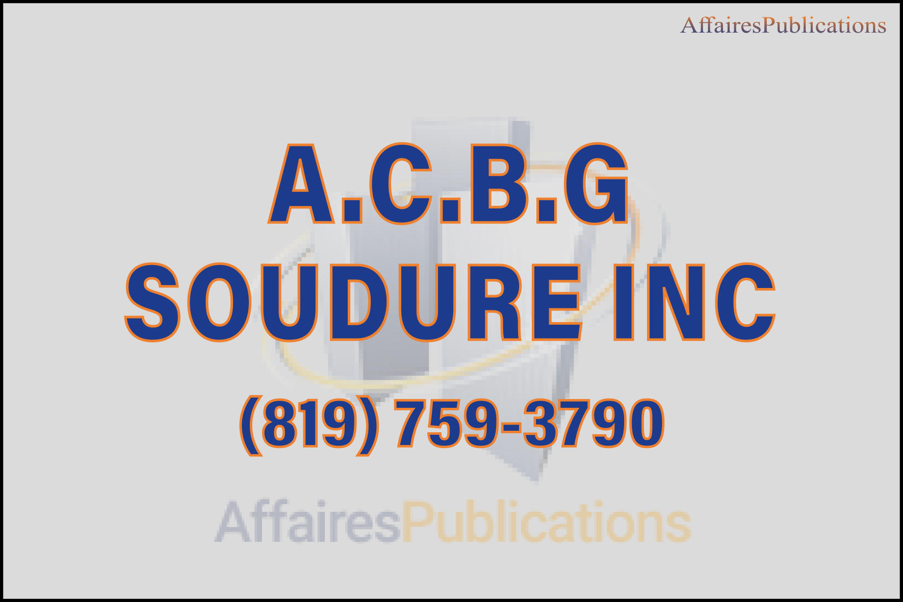 ACBG SOUDURE INC