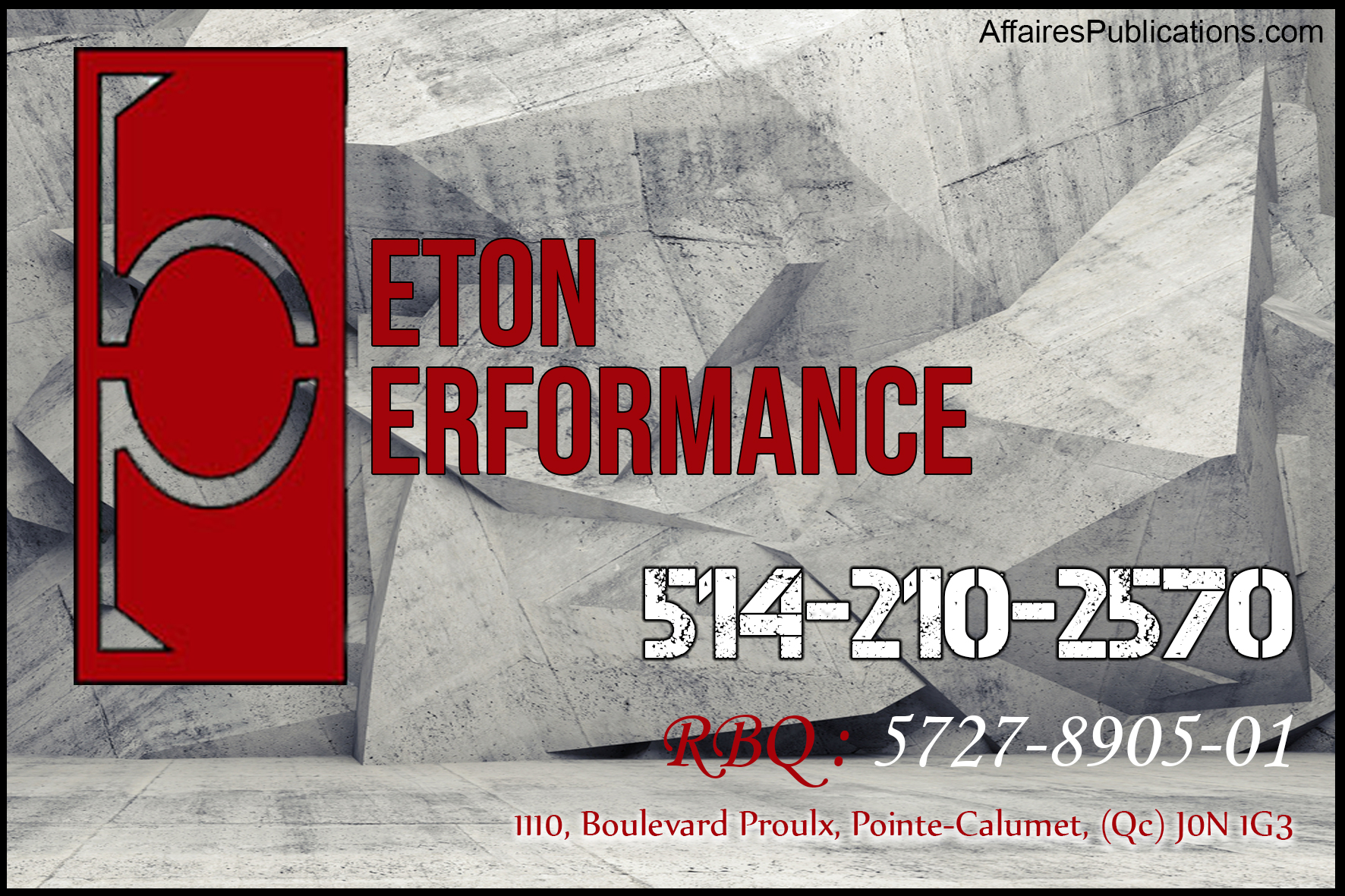 BÉTON PERFORMANCE INC