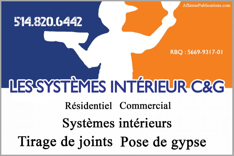 LES SYSTÈMES INTÉRIEUR C&G INC