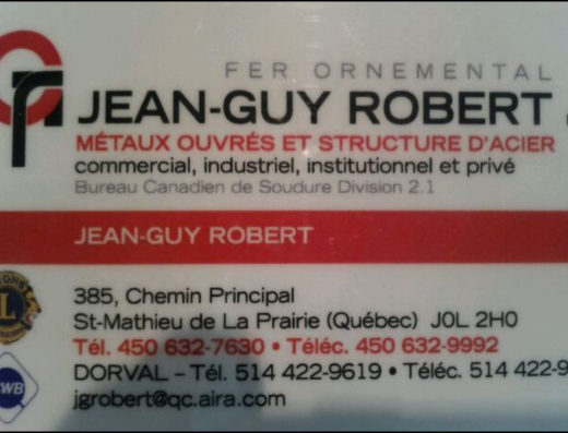 ACIER JEAN-GUY ROBERT INC