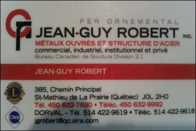 ACIER JEAN-GUY ROBERT INC