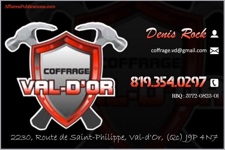COFFRAGE VAL-D&rsquo;OR (2019) INC