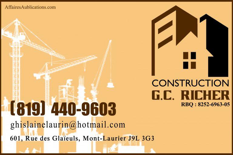 CONSTRUCTION G.C. RICHER INC