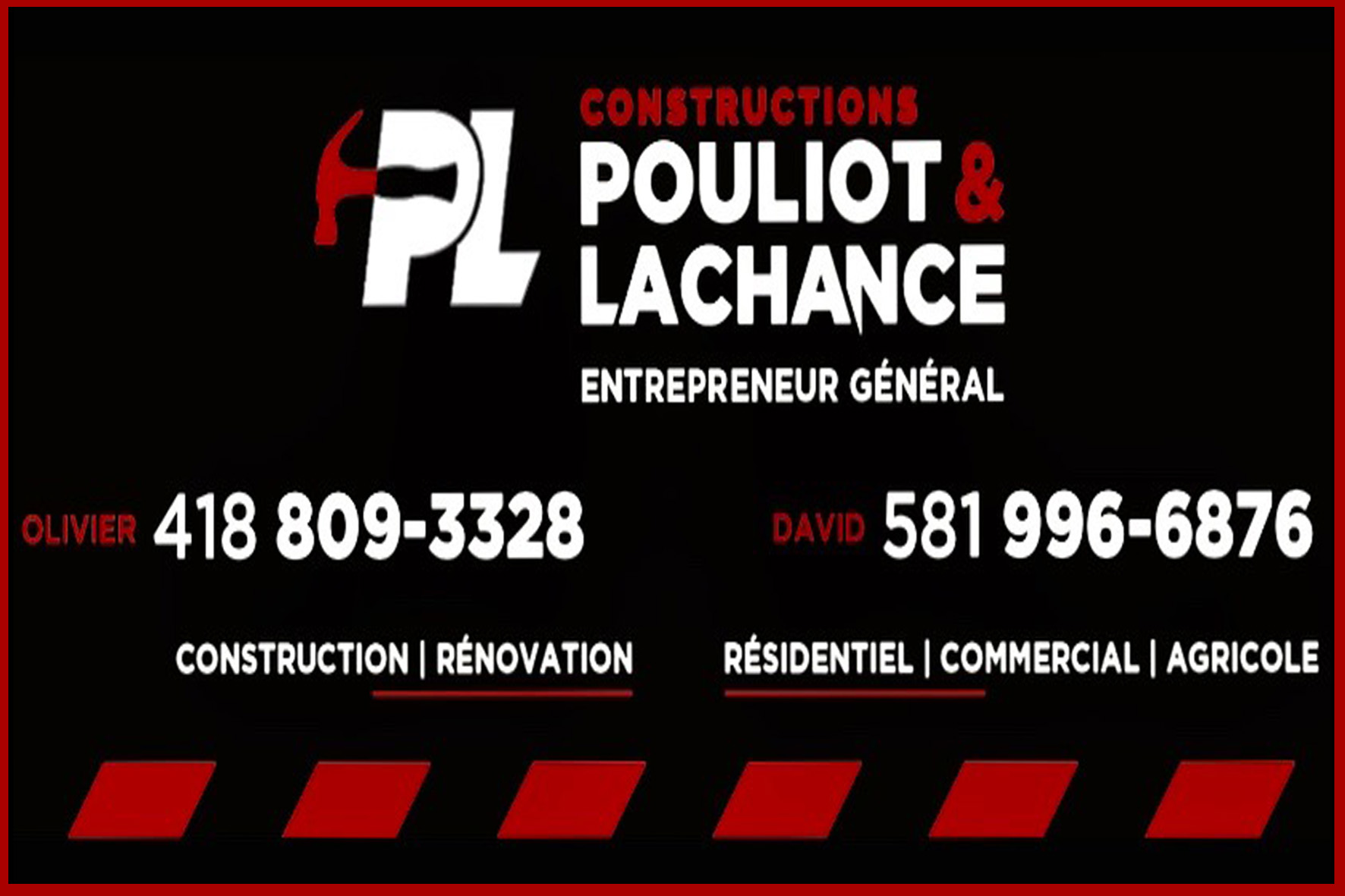 CONSTRUCTIONS POULIOT & LACHANCE INC