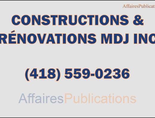 CONSTRUCTIONS & </br> RÉNOVATIONS MDJ
