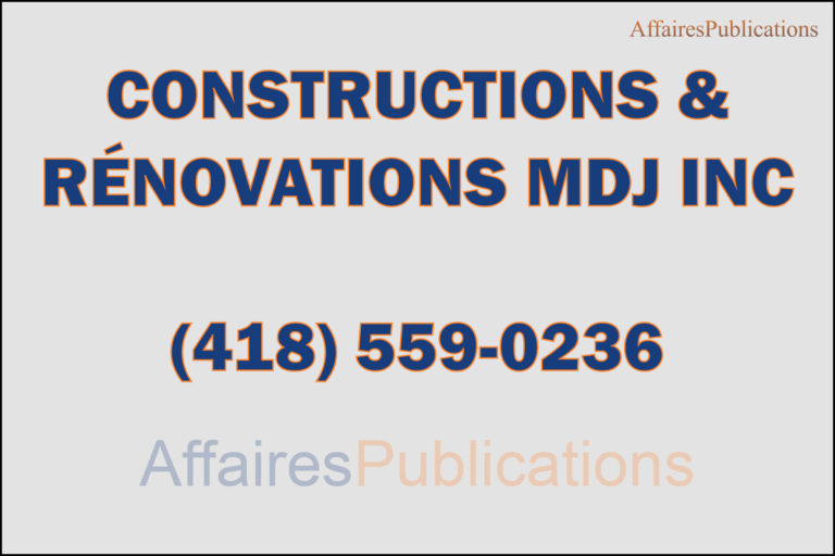 CONSTRUCTIONS & </br> RÉNOVATIONS MDJ
