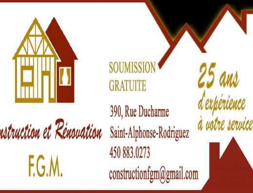 CONSTRUCTION ET RÉNOVATION FGM