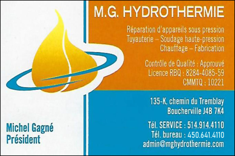 MG HYDROTHERMIE INC