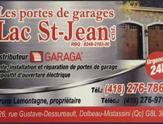 PORTES DE GARAGE LAC-ST-JEAN