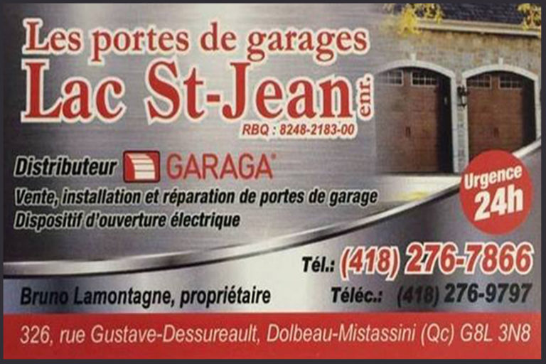 PORTES DE GARAGE LAC-ST-JEAN