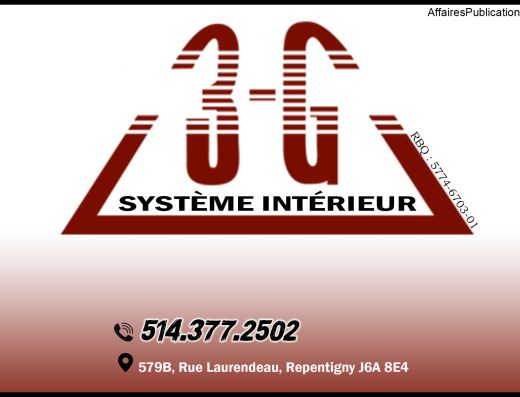 SYSTÈME INTÉRIEUR 3G INC