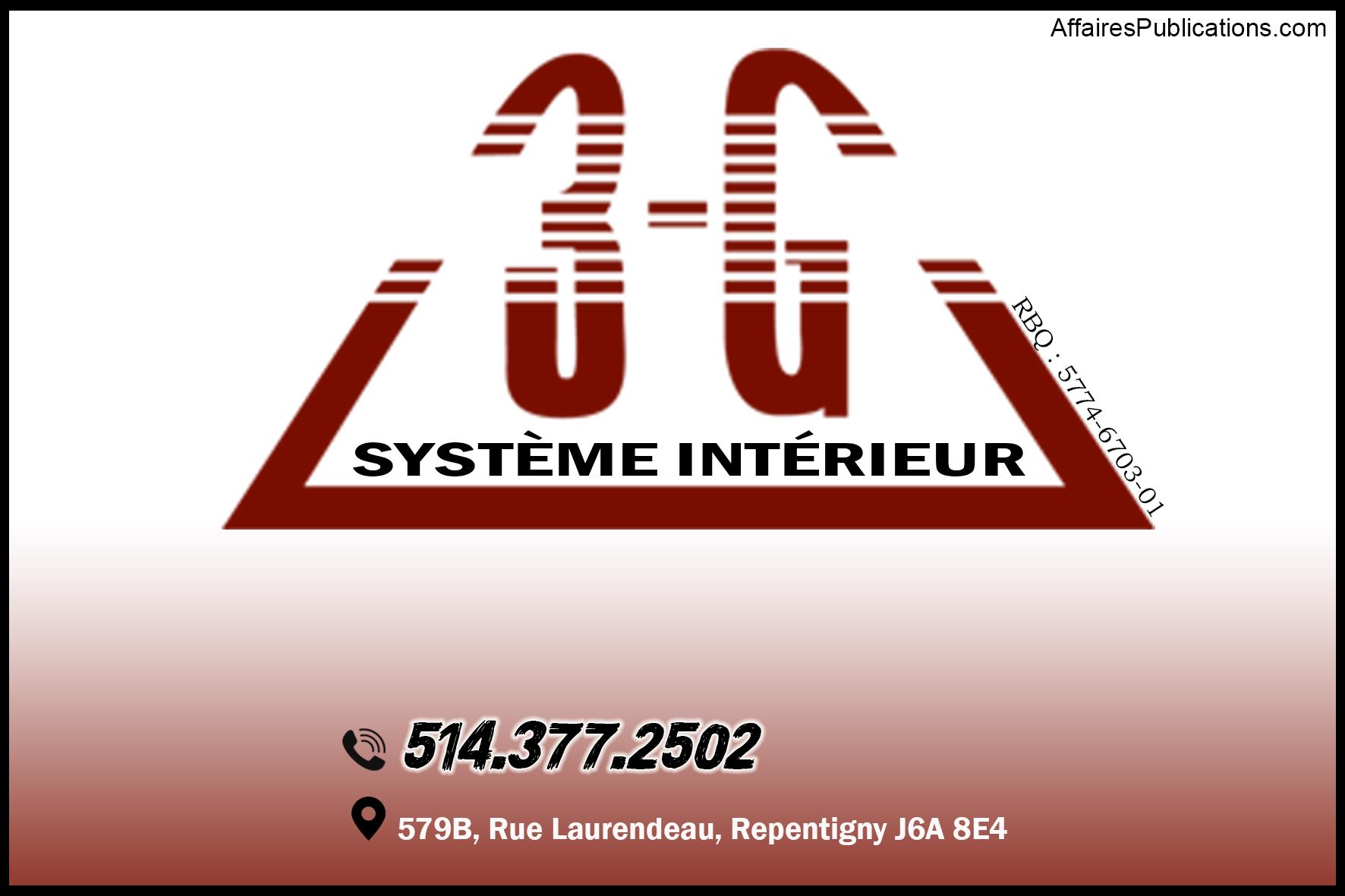 SYSTÈME INTÉRIEUR 3G INC
