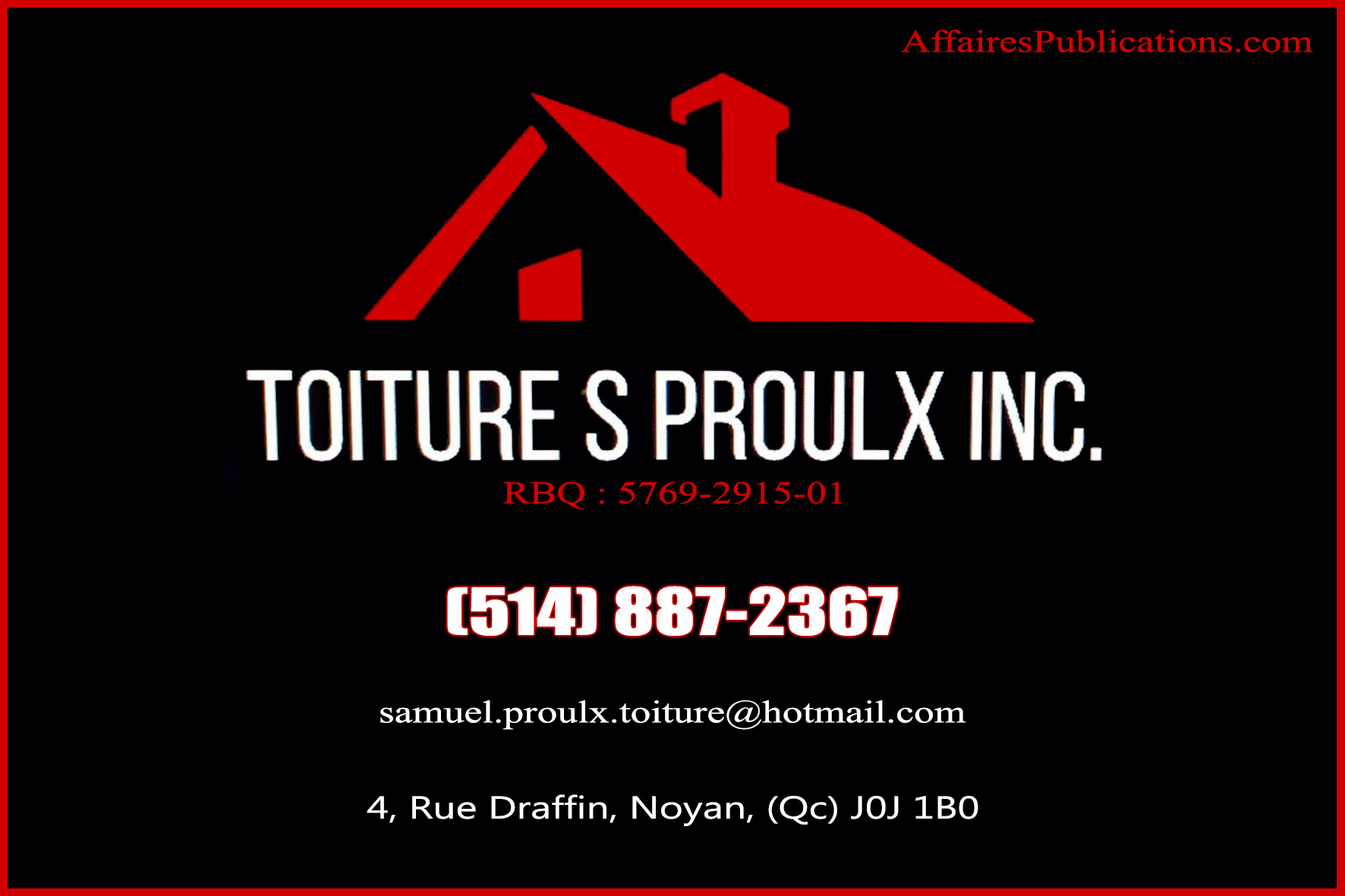 TOITURE S PROULX INC Affaires Publications