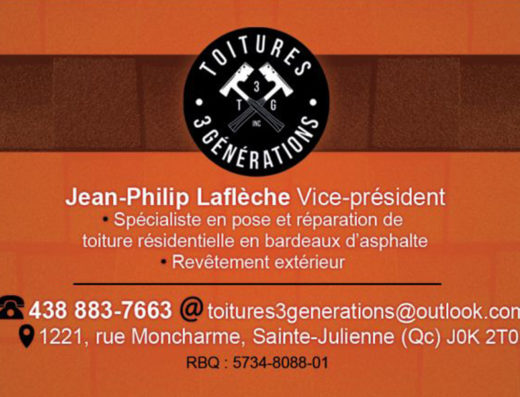 TOITURES 3 GÉNÉRATIONS INC