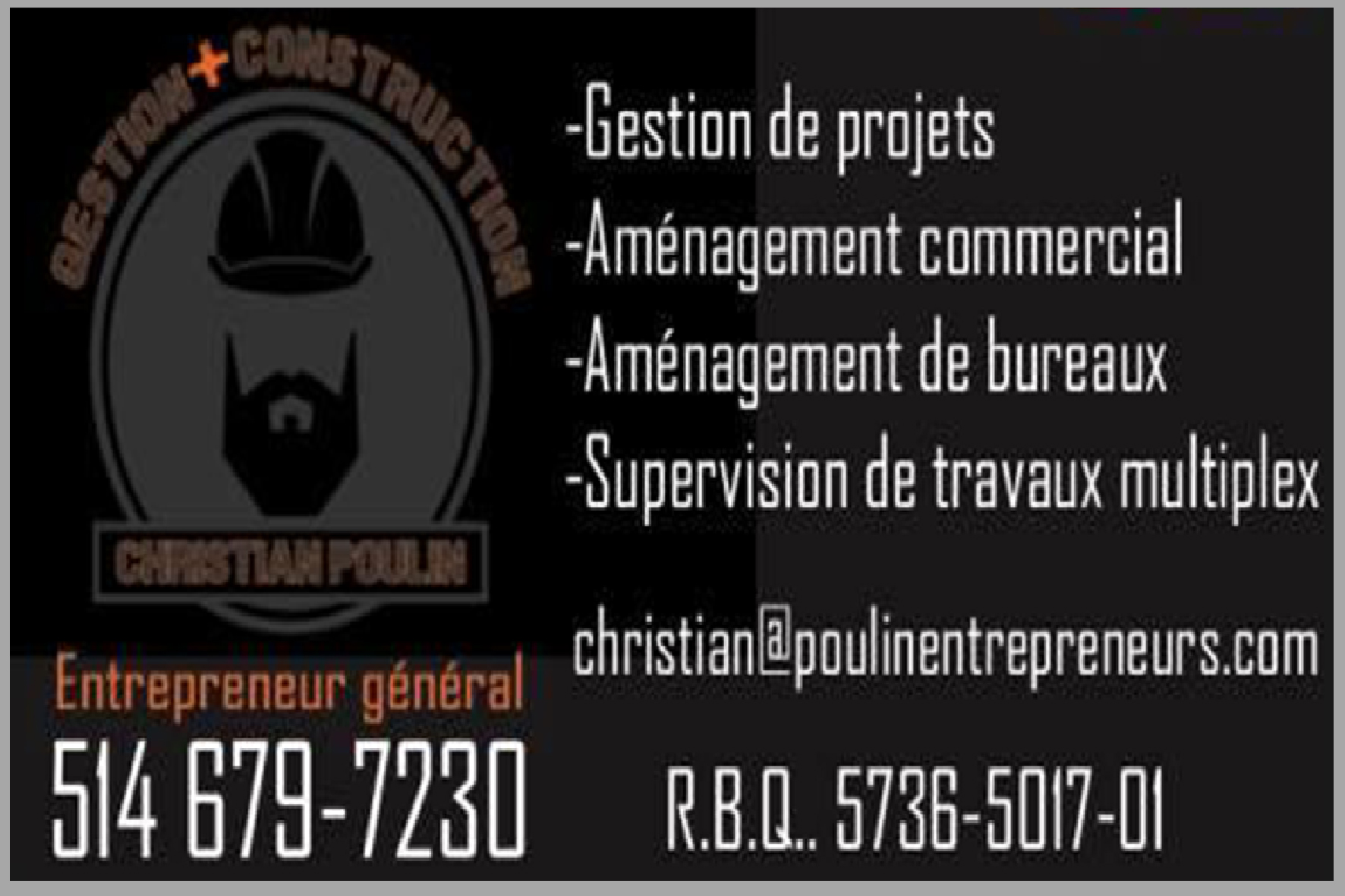 GESTION + CONSTRUCTION CHRISTIAN POULIN INC