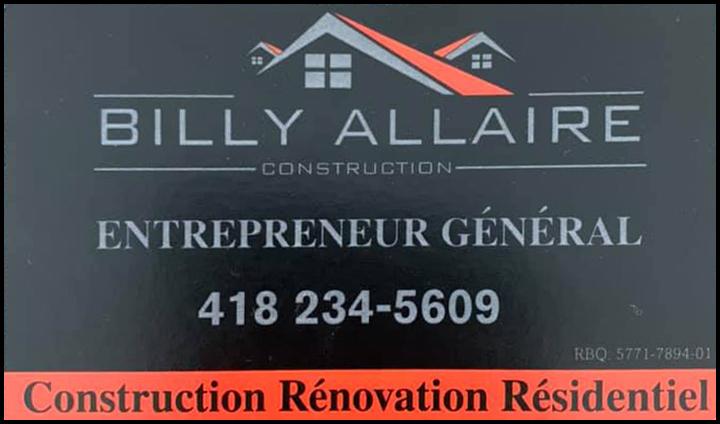 CONSTRUCTION BILLY ALLAIRE INC