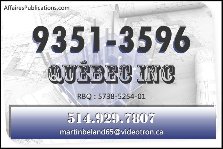 9351-3596 QUÉBEC INC