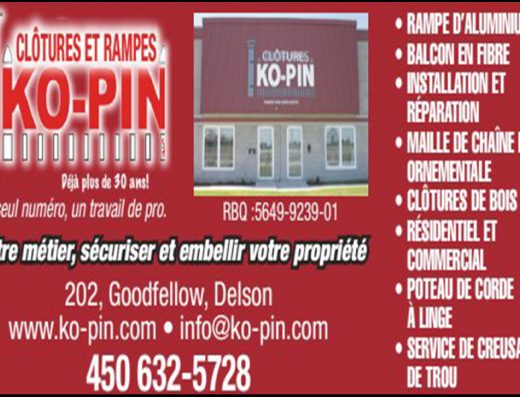 CLÔTURES KO-PIN INC