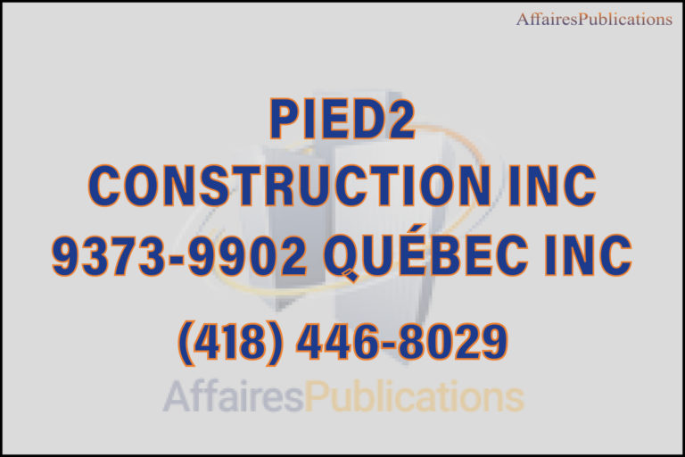 PIED2 CONSTRUCTION INC