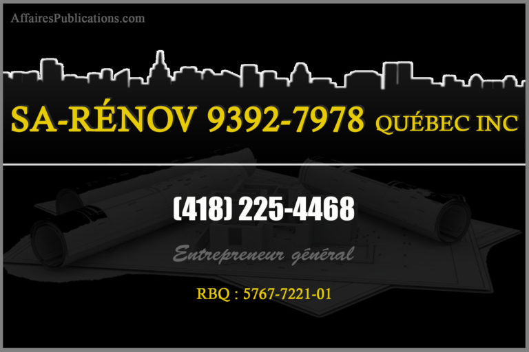SA-RÉNOV / 9392-7978 QUÉBEC INC