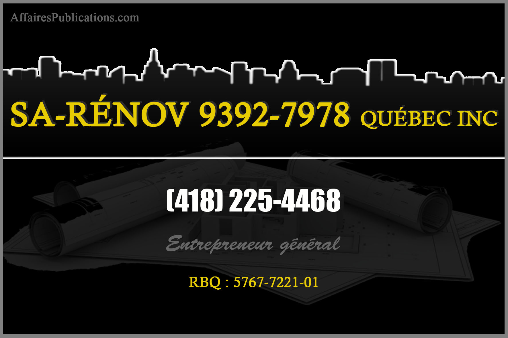 SA-RÉNOV / 9392-7978 QUÉBEC INC