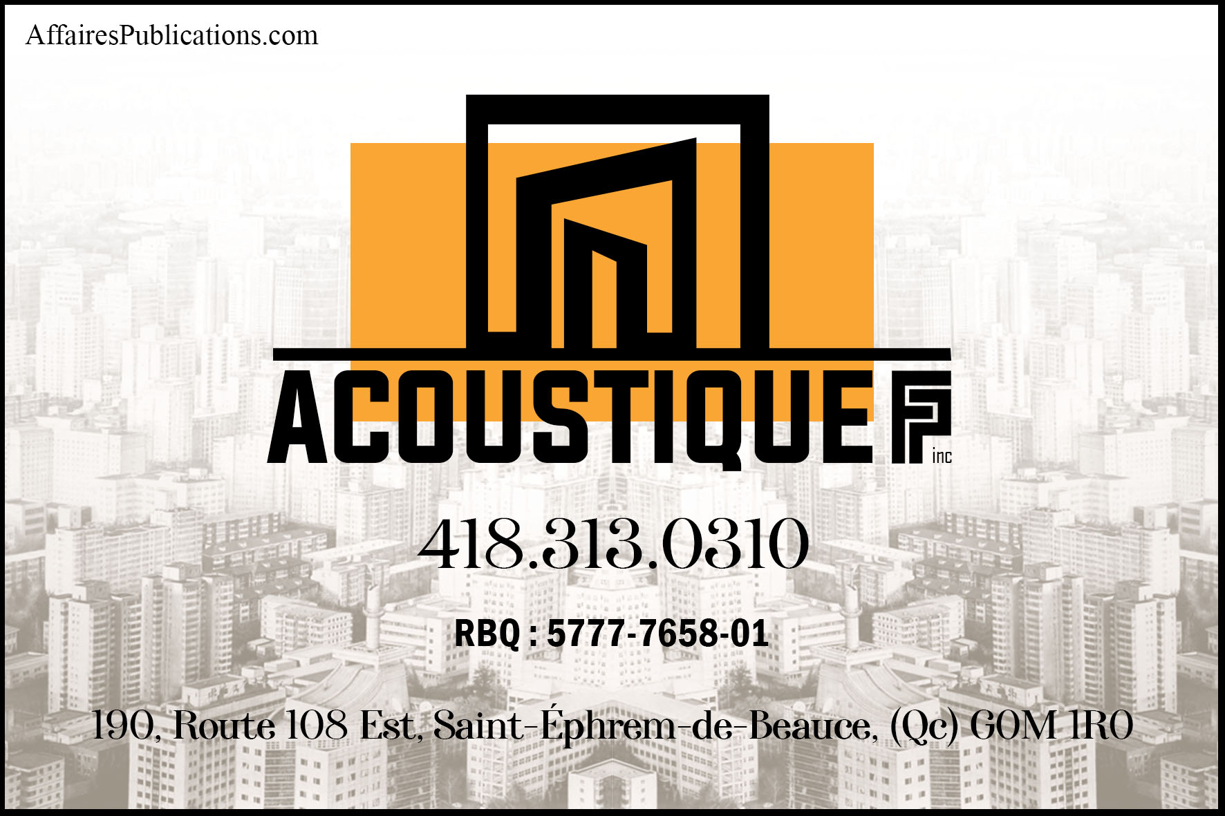 ACOUSTIQUE FP INC
