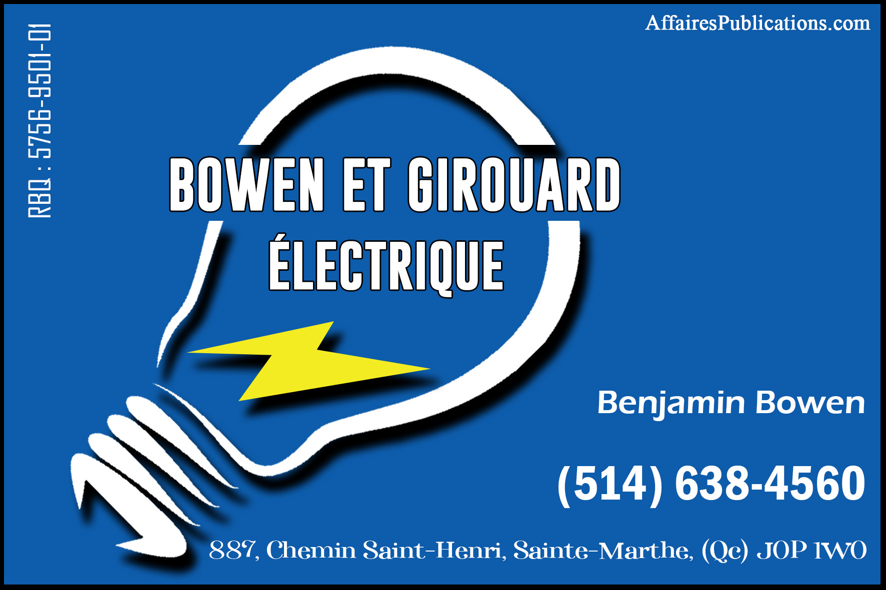 BOWEN ET GIROUARD ÉLECTRIQUE