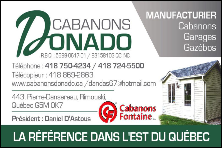CABANONS DONADO 9315-8103 QUÉBEC INC