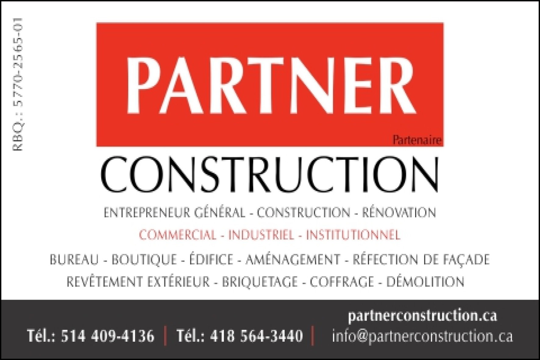 PARTENAIRE CONSTRUCTION INC