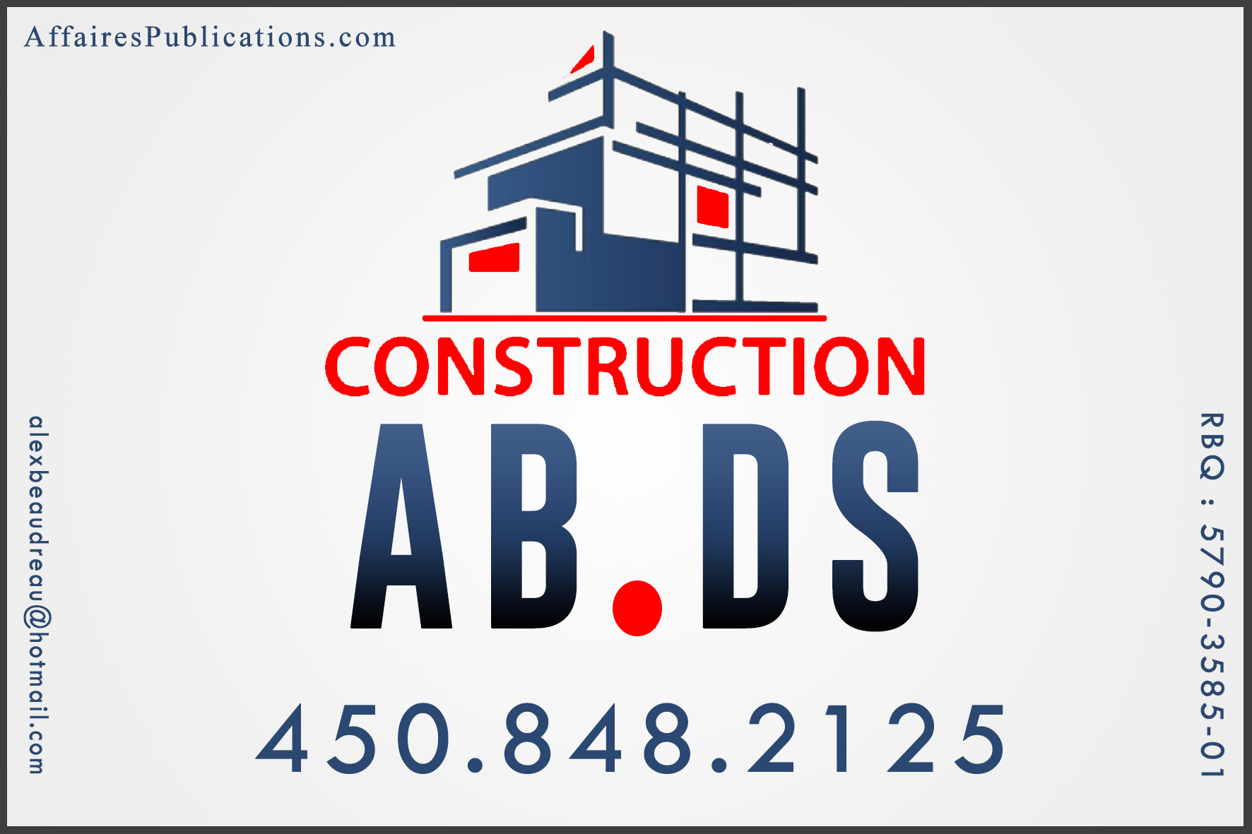 CONSTRUCTION AB/DS INC